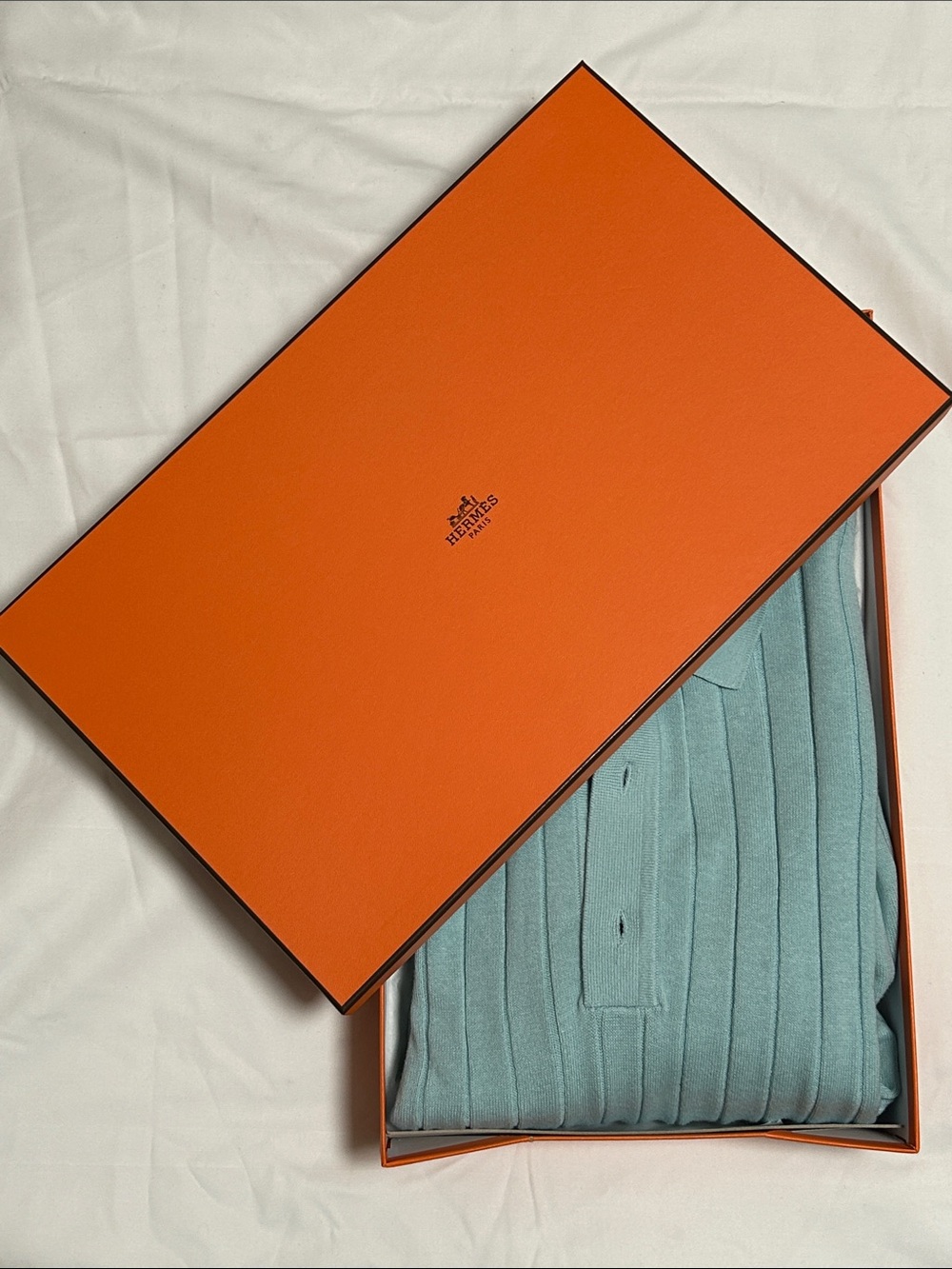 Hermes Orange Gift Box with tissue paper